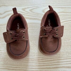 Carter's Brown Faux-Leather Baby Walker Shoes